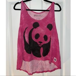 Pink, panda tank
